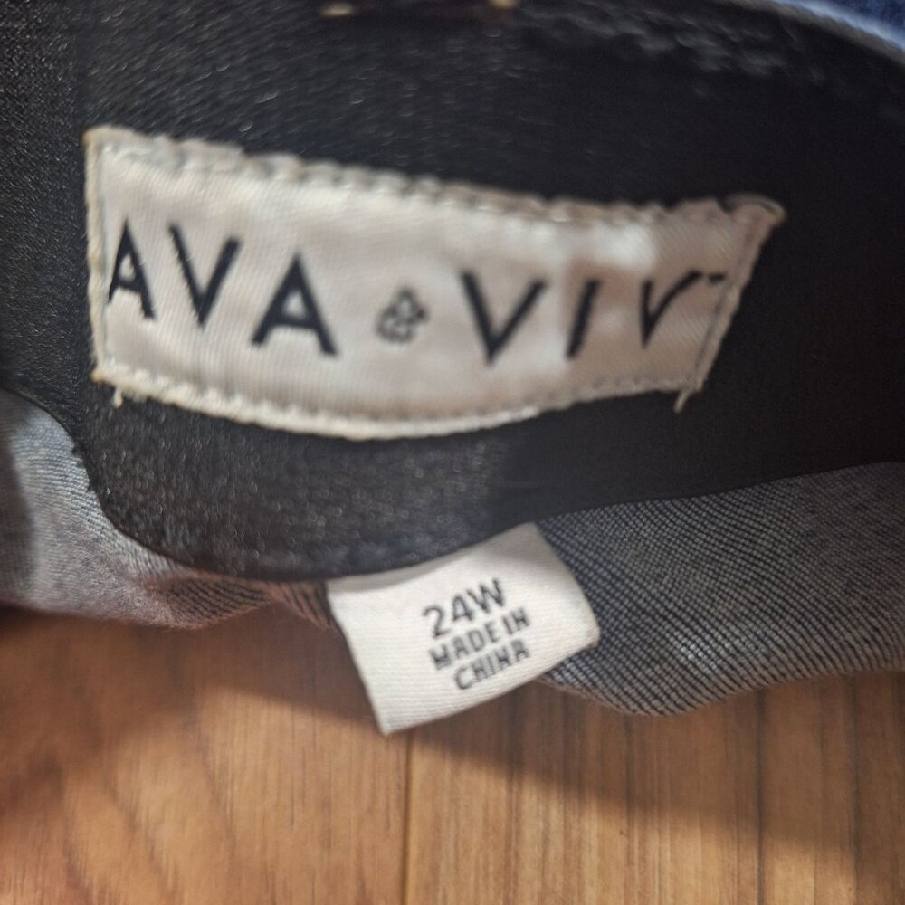 Ava and Viv blue jeans size 24W - Picture 2 of 4